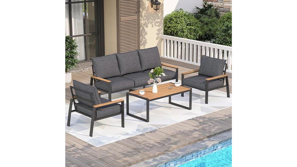 four piece outdoor patio set