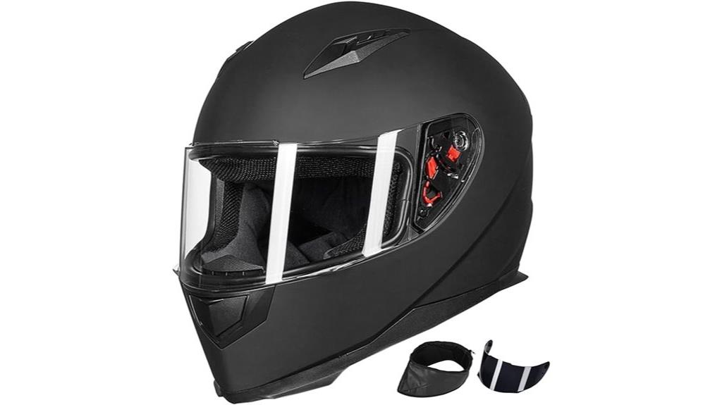 full face helmet with accessories