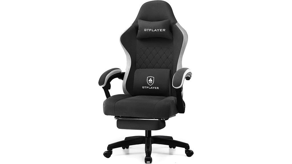 gaming chair with footrest