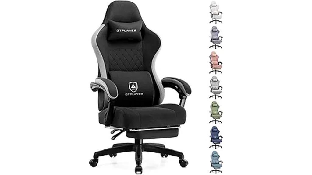 gaming chair with footrest