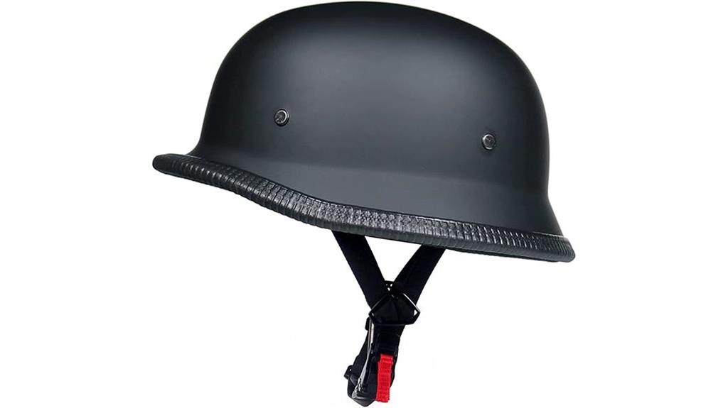 german retro open face helmet