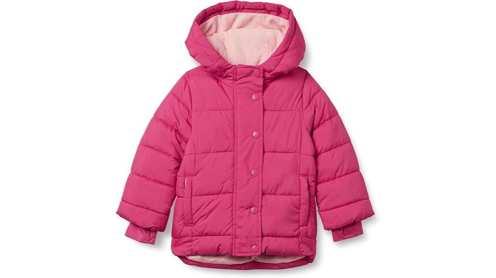 girls water resistant puffer coat