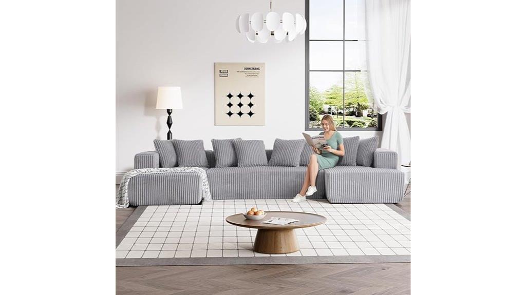 grey modular sectional couch