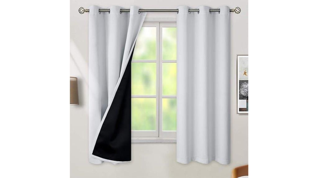 grey white bedroom curtains