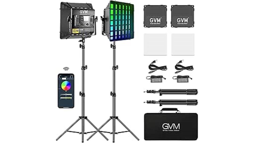 gvm rgb video light kit