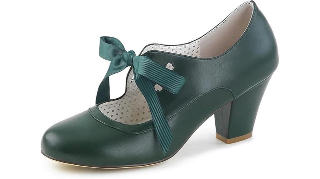 heart design block heels