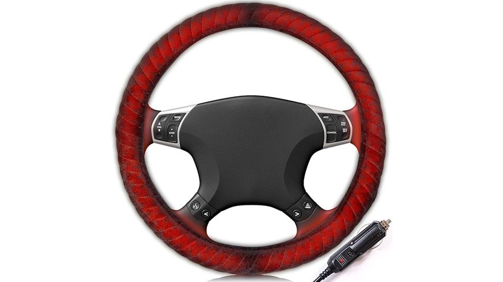 heated steering wheel cover