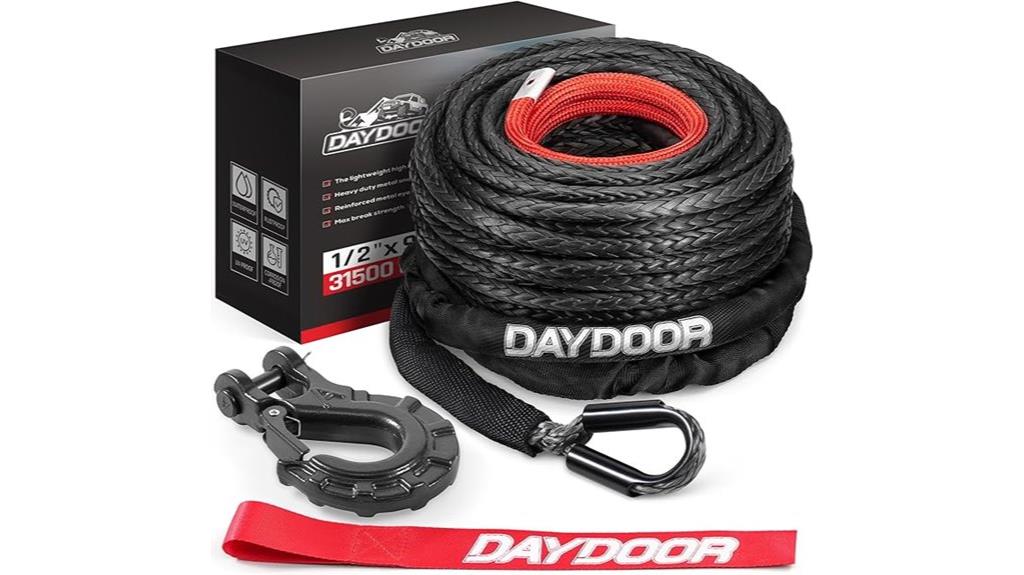 heavy duty synthetic winch rope