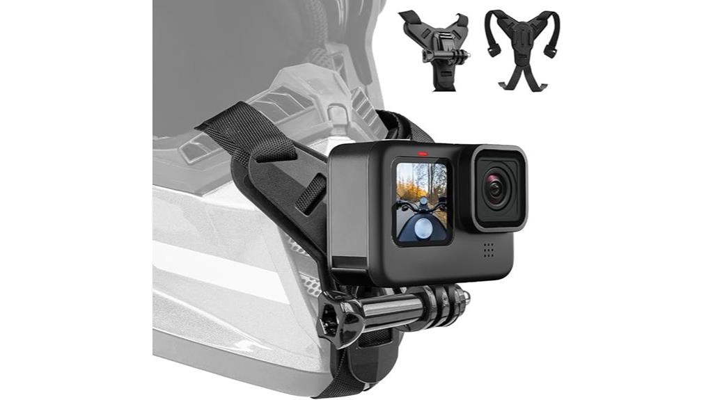 helmet mounted action camera