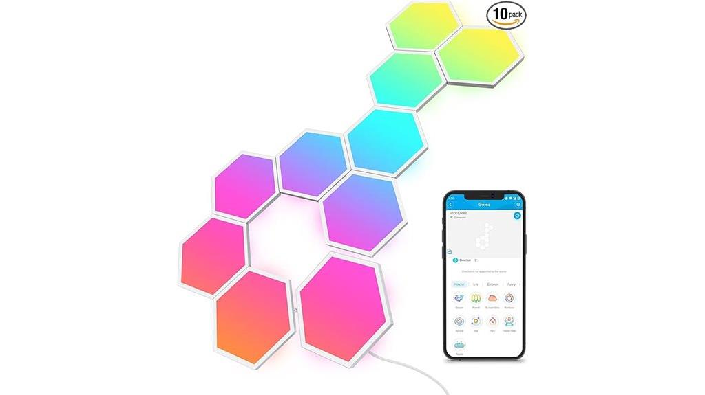 hexagon rgbic wall lights