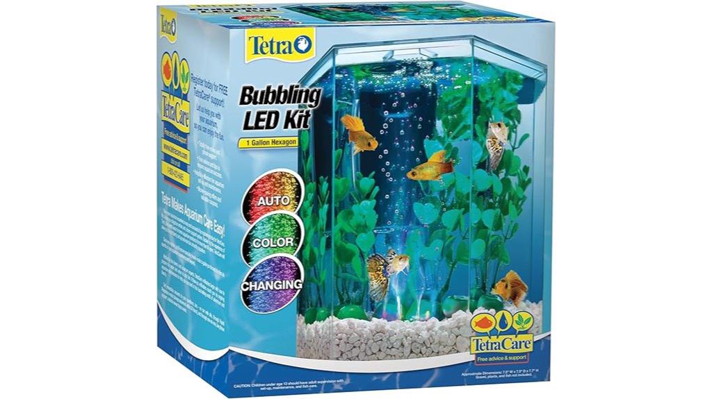 hexagon shaped 1 gallon aquarium