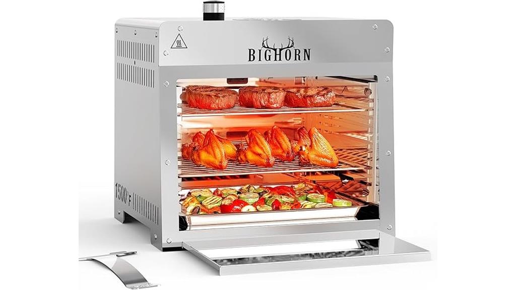 high temperature infrared propane grill