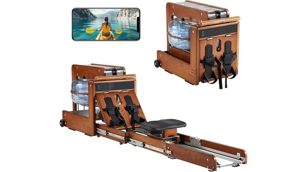 home water rower with screen