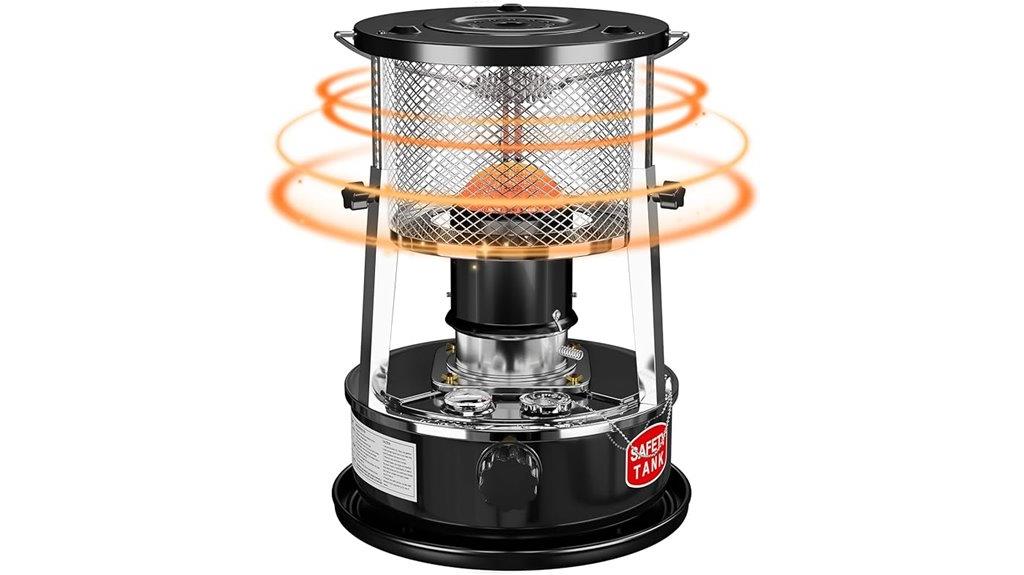 indoor kerosene heater capacity