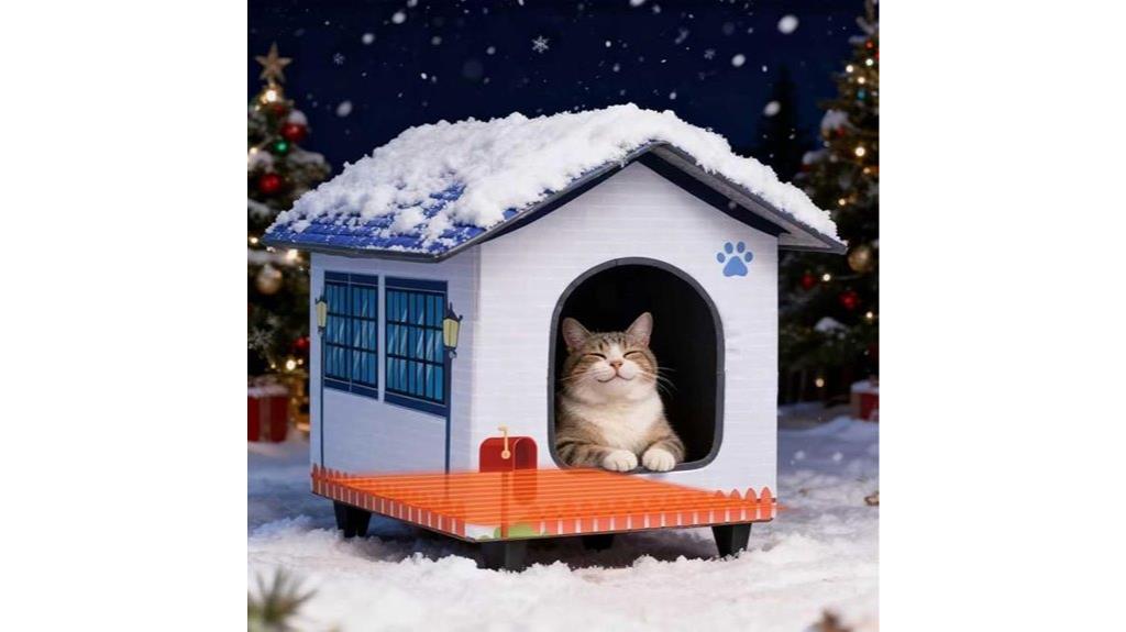 indoor outdoor heated cat house