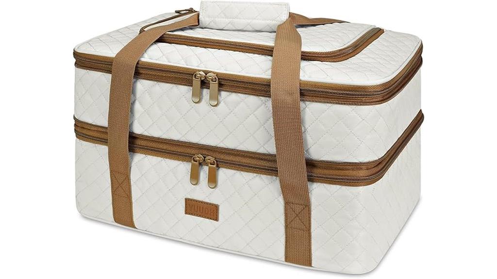 insulated quilted casserole carrier