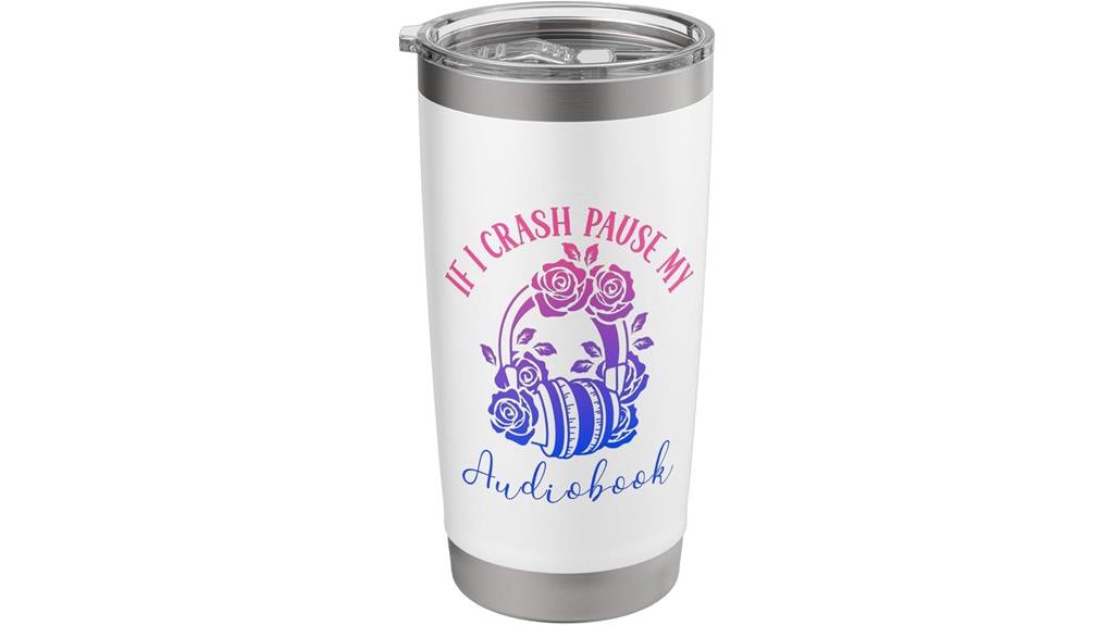 insulated tumbler with audiobook
