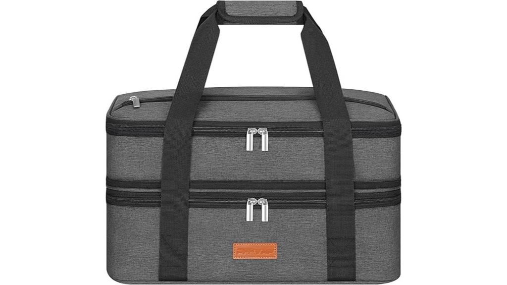 insulated two tier food carrier