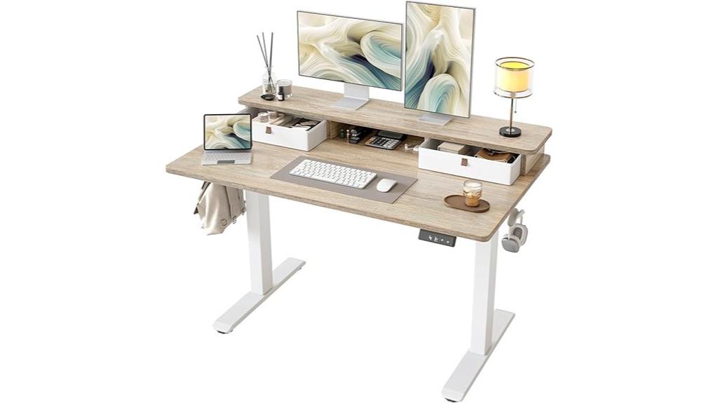 large adjustable standing desk