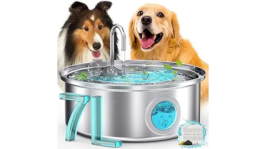 large capacity dog fountain