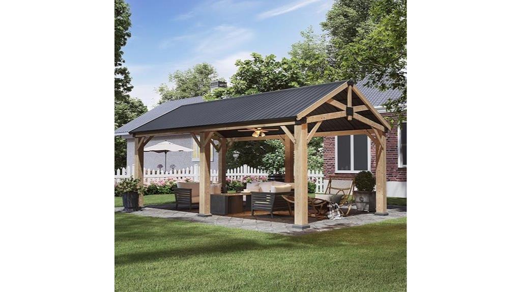 large outdoor wooden gazebo