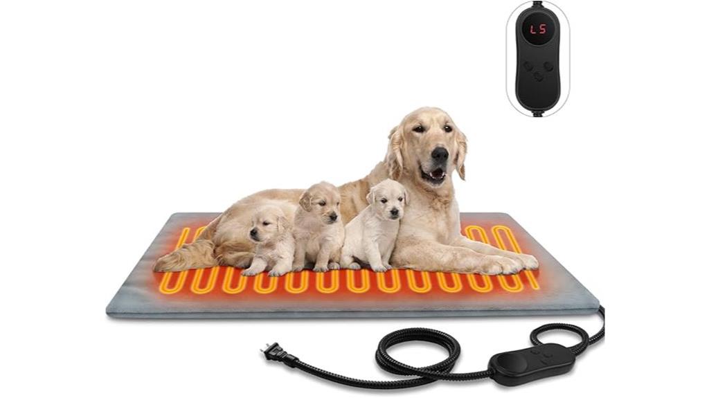 large waterproof heated pet bed