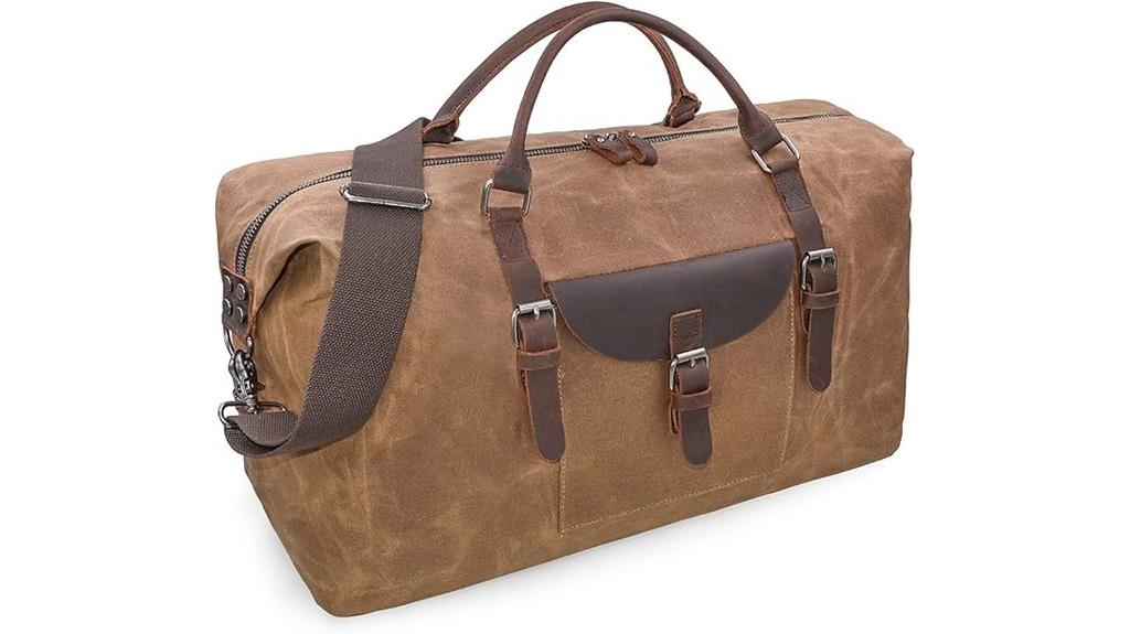 large waterproof leather duffel
