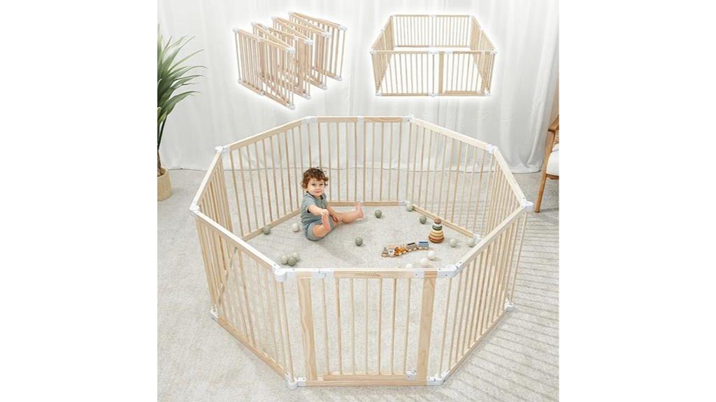 large white baby playpen