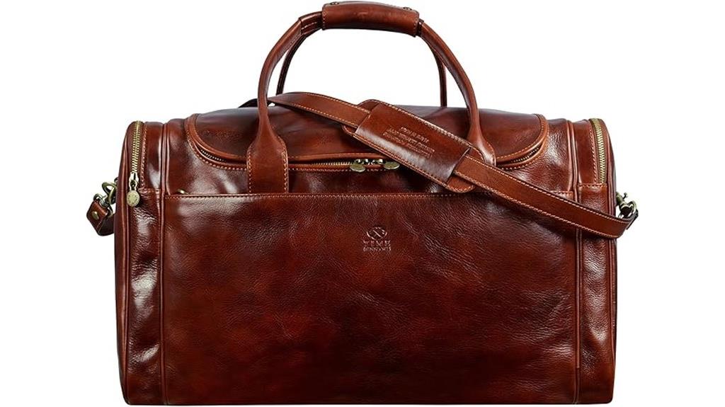 leather large travel bag