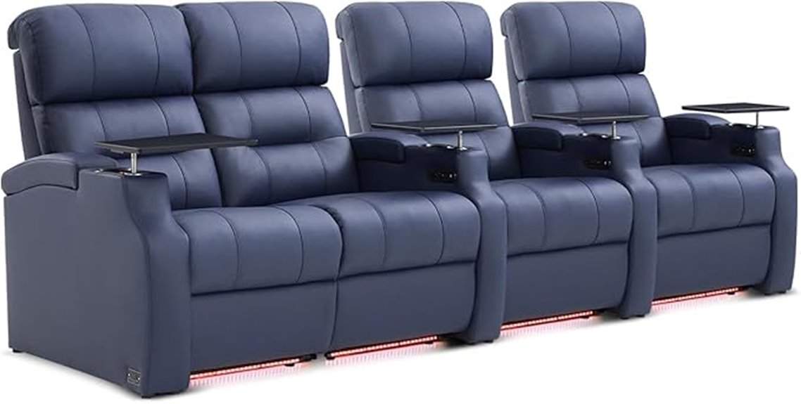 leather sectional with recliner