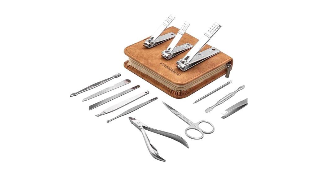 leather travel manicure set