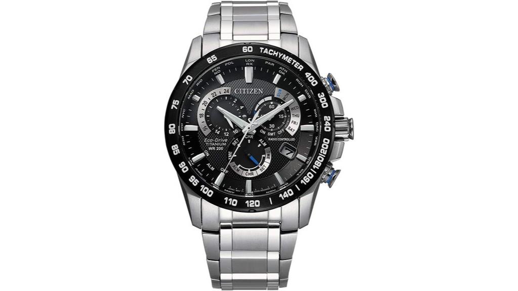 luxury eco drive chronograph watch