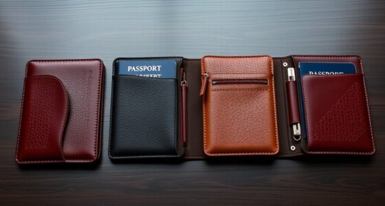 luxury leather passport sets