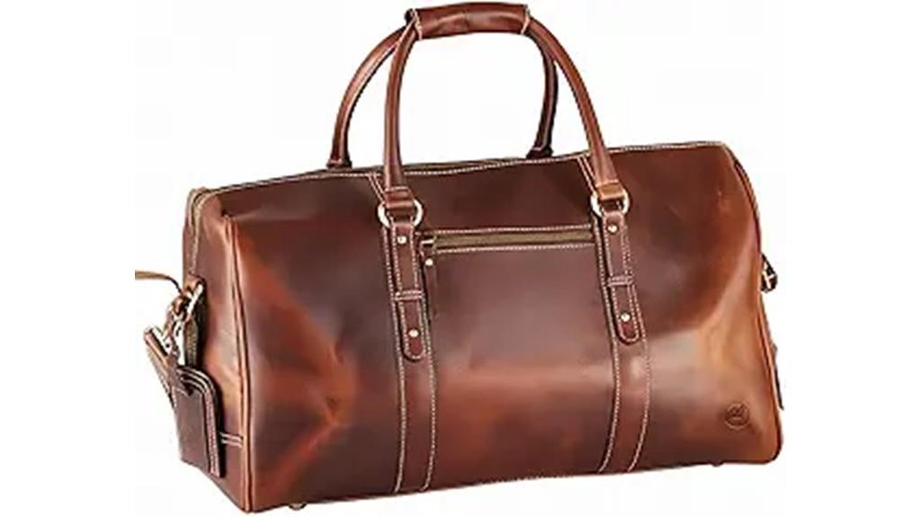 luxury leather travel bag