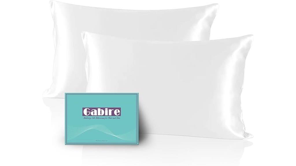 luxury silk pillowcases pair