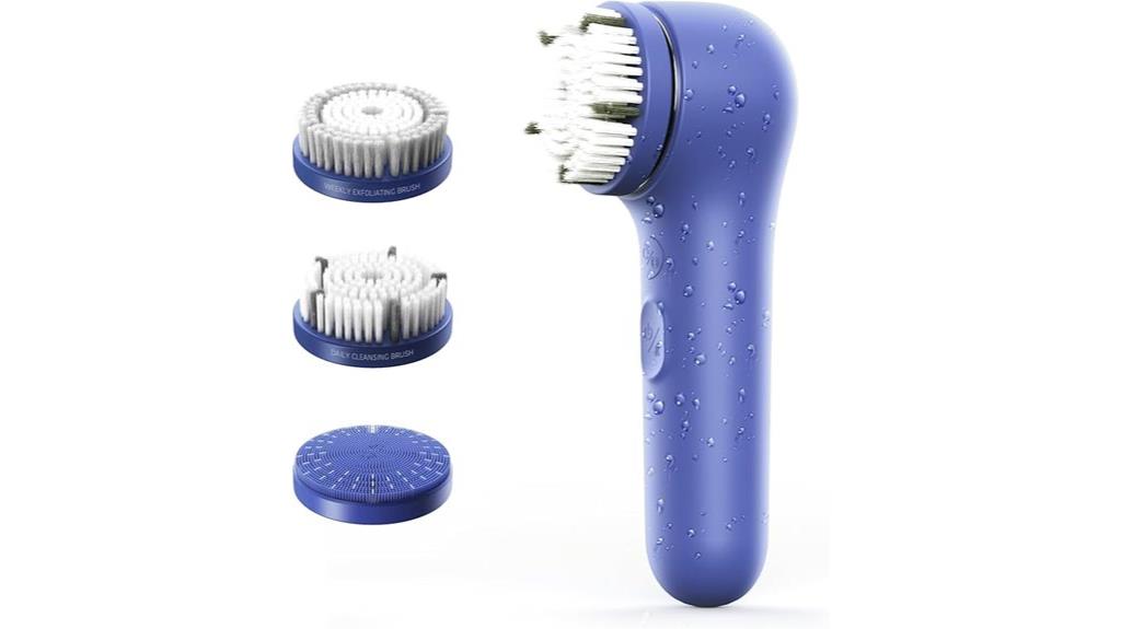 magnetic three head facial brush