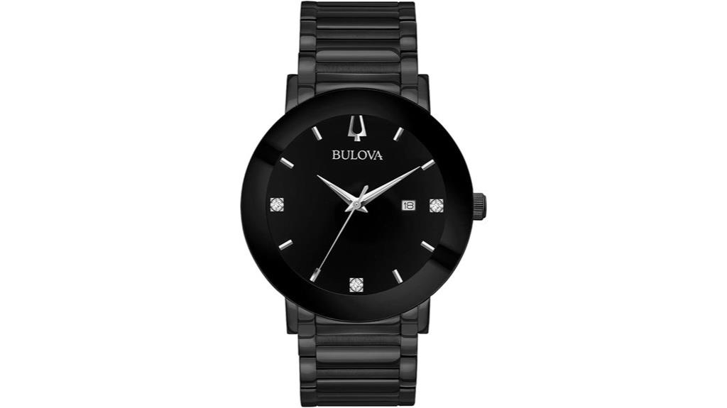 men s diamond crystal watch