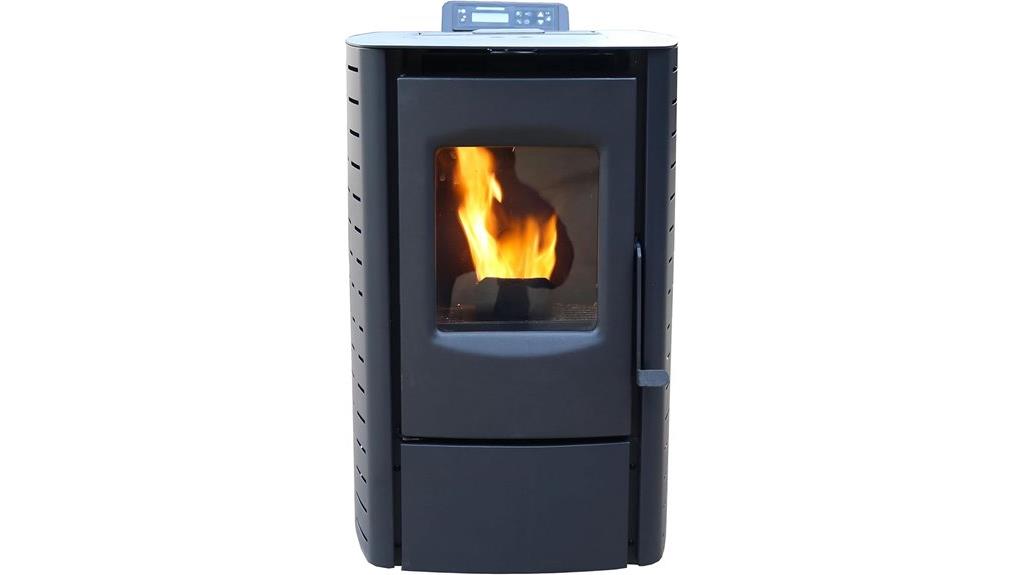 mini pellet stove heats large