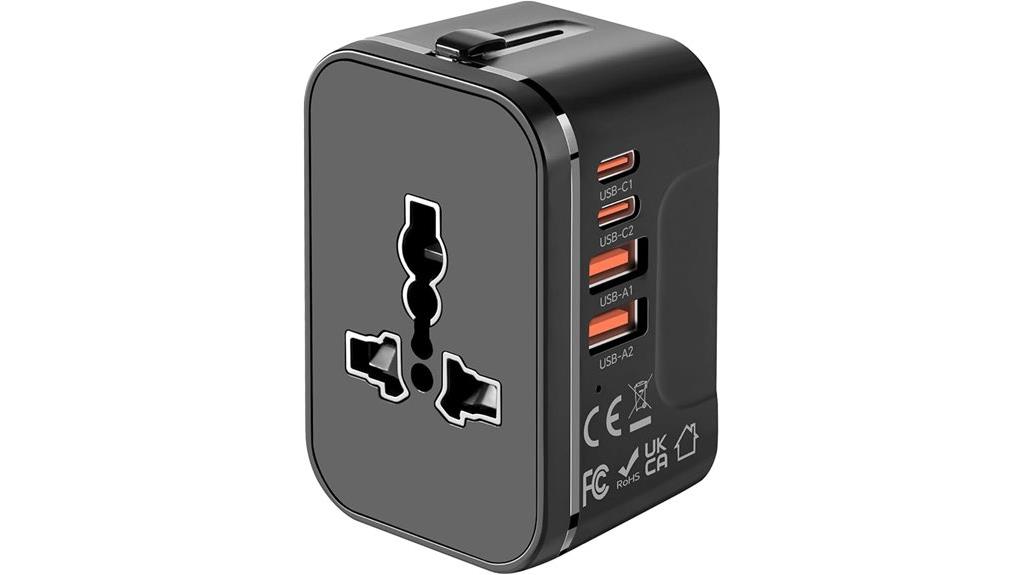 multi port universal travel adapter