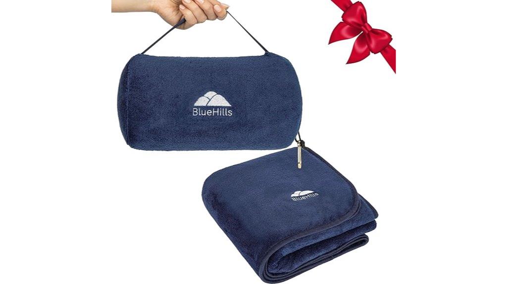 navy blue travel pillow