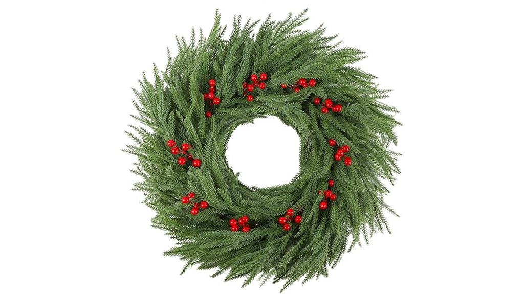 norfolk pine holiday wreath