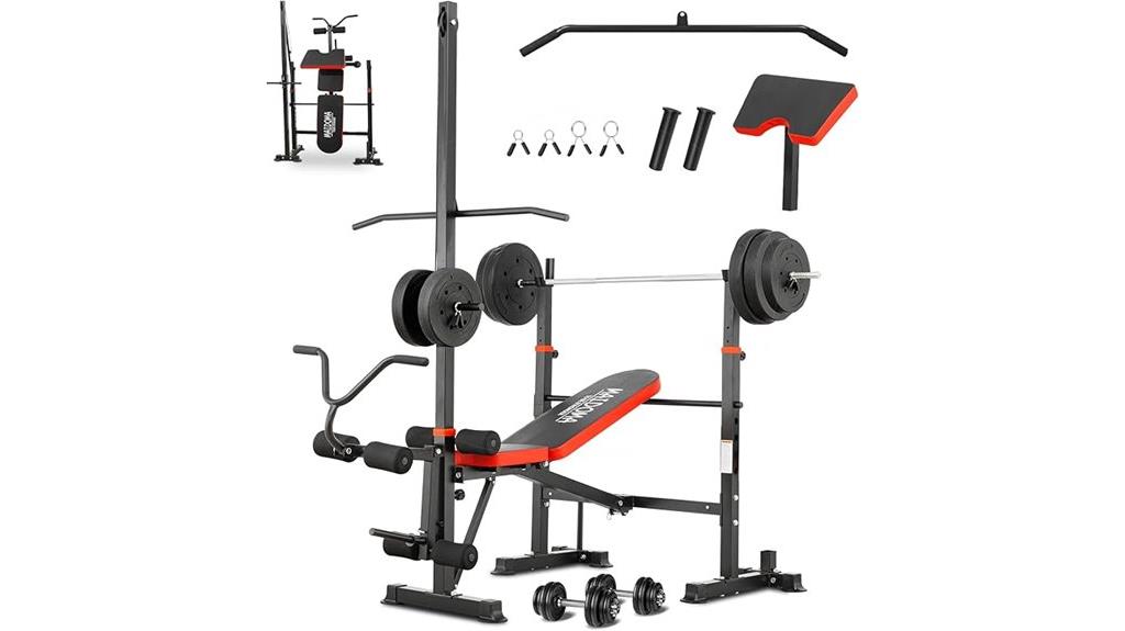 olympic weight bench set