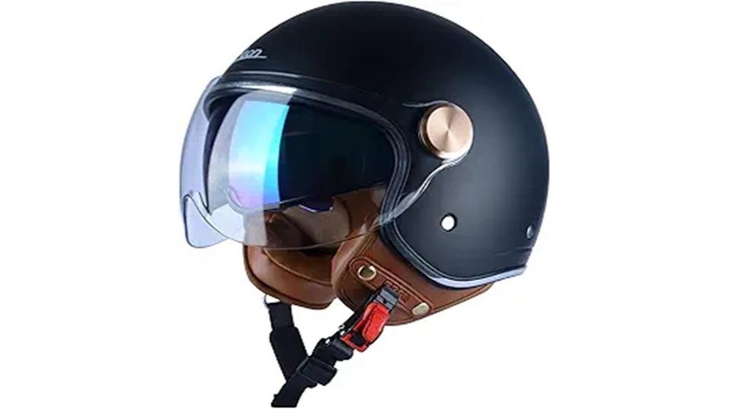 open face motorcycle helmet