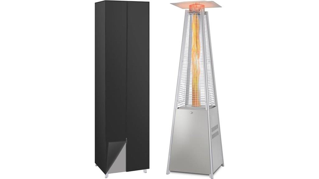 outdoor heating pyramid style
