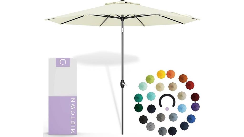 outdoor umbrella with auto tilt
