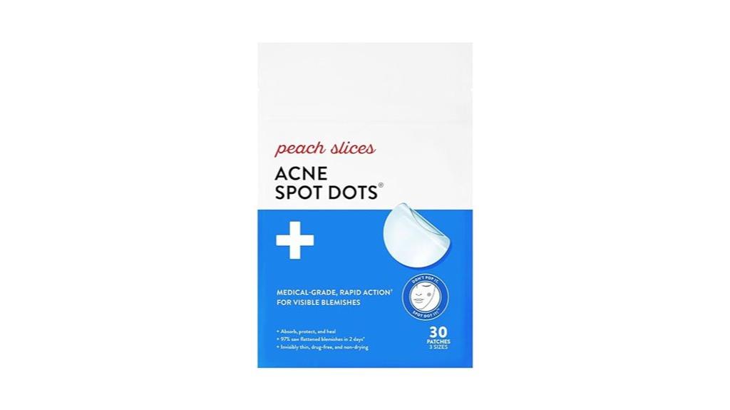 peach slices acne dots