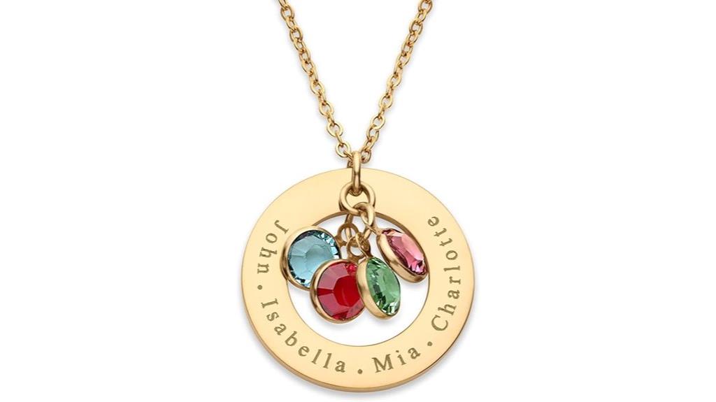personalized mom s birthstone necklace