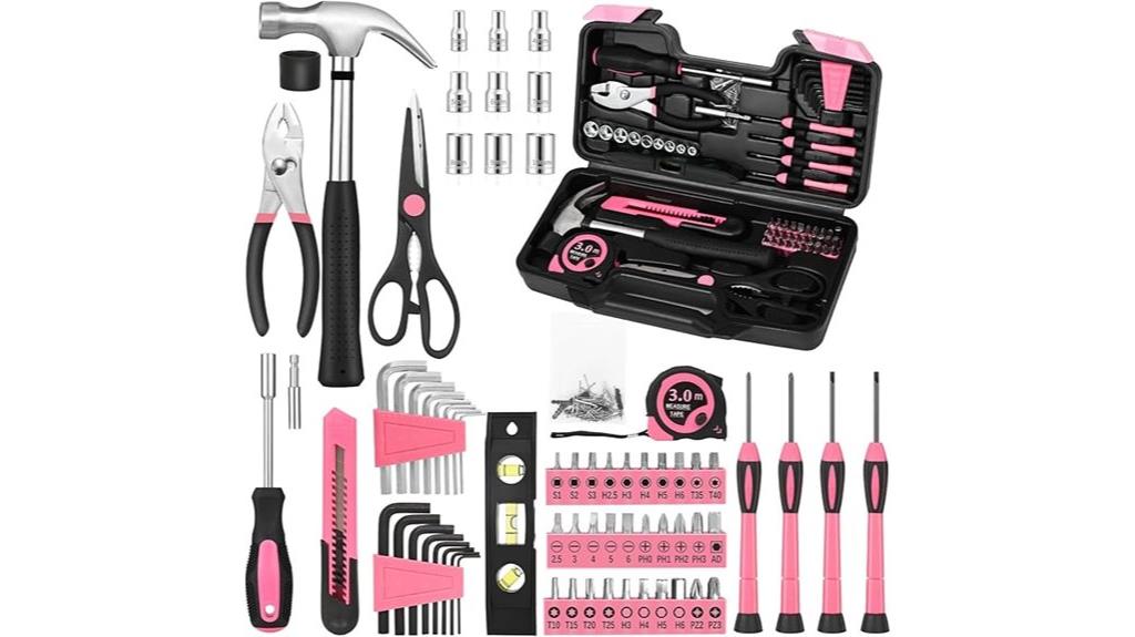 pink 144 piece tool kit