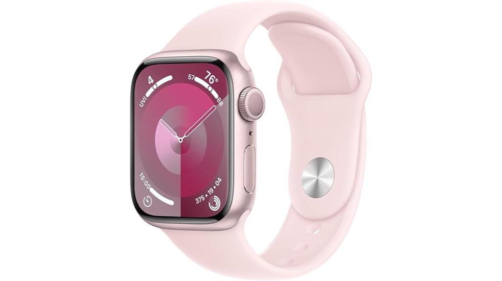 pink aluminum gps watch