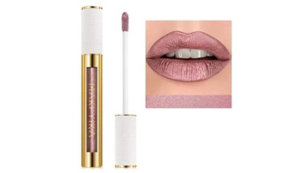 pink metallic lipstick